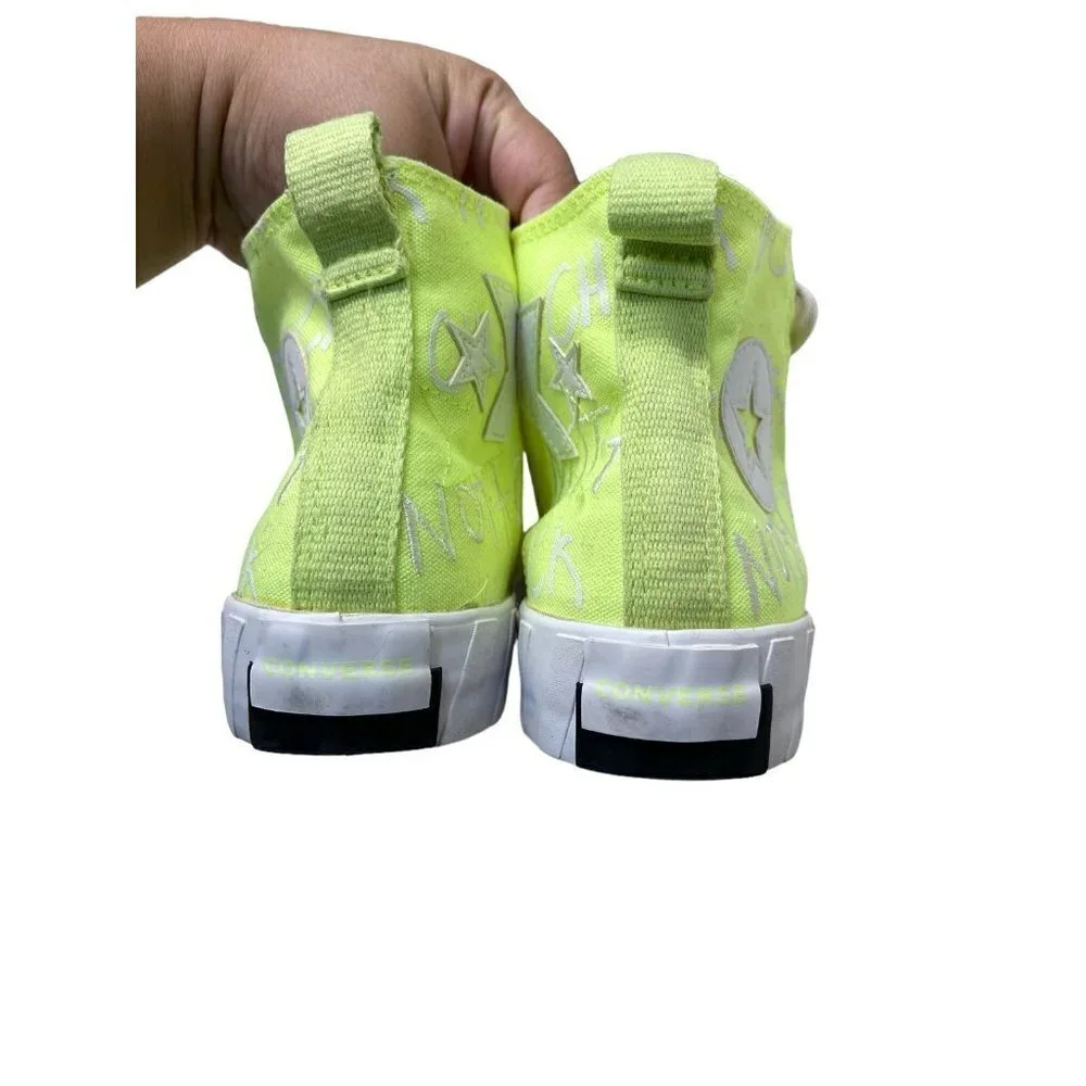 Converse Unt1tl3d Youth Sz 6 W8 Sneakers Not A Chuck All Star Hi Green Volt